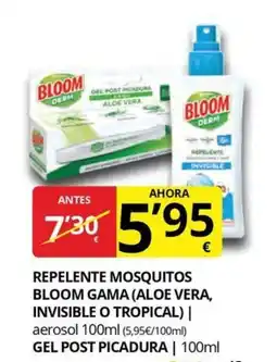Supermercados MAS Repelente mosquitos bloom gama (aloe vera, invisible o tropical oferta