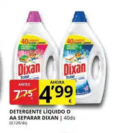 Supermercados MAS DIXAN Detergente líquido o aa separar oferta