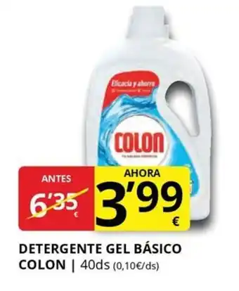 Supermercados MAS COLON Detergente gel básico oferta