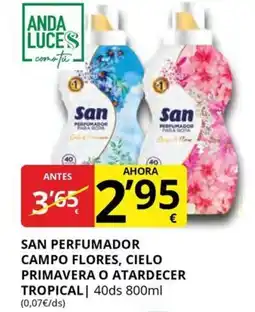 Supermercados MAS SAN Perfumador campo flores cielo primavera o atardecer tropical oferta