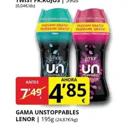 Supermercados MAS LENOR Gama unstoppables oferta