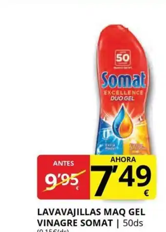 Supermercados MAS SOMAT Lavavajillas maq gel vinagre oferta