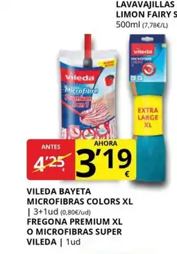 Supermercados MAS VILEDA Bayeta microfibras colors xl oferta
