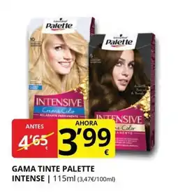 Supermercados MAS PALETTE INTENSE Gama tinte oferta