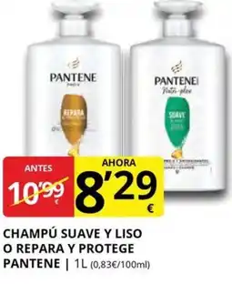 Supermercados MAS PANTENE Champú suave y liso o repara y protege oferta