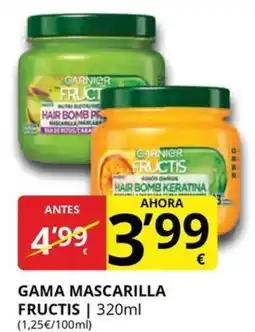 Supermercados MAS FRUCTIS Gama mascarilla oferta