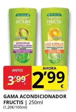 Supermercados MAS FRUCTIS Gama acondcionador oferta
