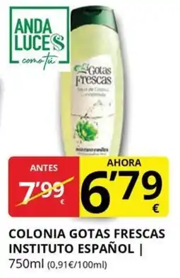 Supermercados MAS INSTITUTO ESPAÑOL Colonia gotas frescas oferta