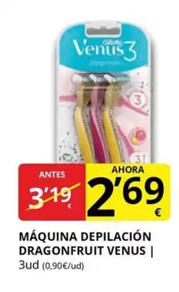 Supermercados MAS VENUS Máquina depilación dragonfruit oferta