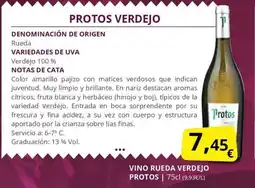 Supermercados MAS PROTOS Vino rueda verdejo oferta