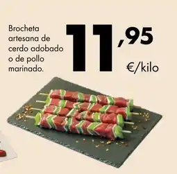 Supermercados Lupa Brocheta artesana de cerdo adobado o de pollo marinado oferta