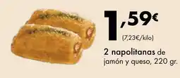 Supermercados Lupa 2 napolitanas de jamón y queso oferta