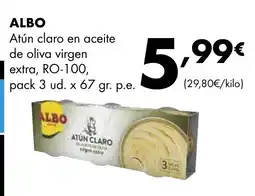 Supermercados Lupa ALBO Atún claro en aceite de oliva virgen extra, RO-100 oferta