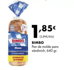 Supermercados Lupa BIMBO Pan de molde para sándwich oferta