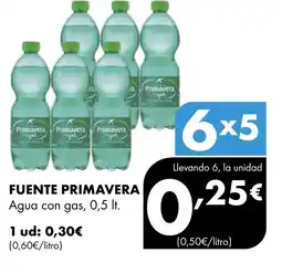 Supermercados Lupa FUENTE PRIMAVERA Agua con gas oferta