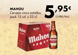 Supermercados Lupa MAHOU Cerveza cinco estrellas oferta