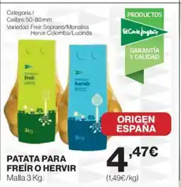 El Corte Inglés Patata para freír o hervir oferta
