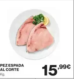 El Corte Inglés Pez espada al corte oferta