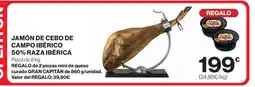 El Corte Inglés Jamón de cebo de campo ibérico 50% raza ibérica oferta