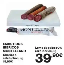 El Corte Inglés Embutidos ibéricos montellano oferta