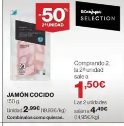 El Corte Inglés Jamón cocido oferta
