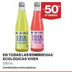 El Corte Inglés VIVER En todas las kombuchas ecológicas oferta