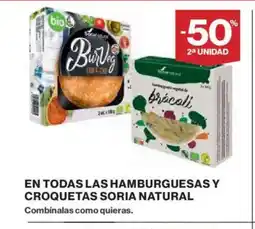 El Corte Inglés En todas las hamburguesas y croquetas soria natural oferta