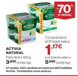 El Corte Inglés ACTIVIA Natural oferta