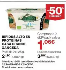 El Corte Inglés Bifidus alto en proteínas casa grande xanceda oferta