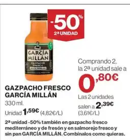 El Corte Inglés GARCÍA MILLÁN Gazpacho fresco oferta