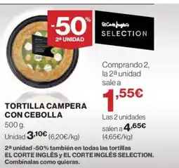 El Corte Inglés Tortilla campera con cebolla oferta