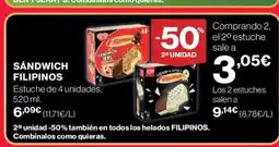 El Corte Inglés Sandwich filipinos oferta
