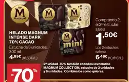 El Corte Inglés Helado magnum intense dark 70% cacao oferta
