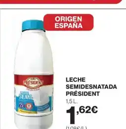 El Corte Inglés PRÉSIDENT Leche semidesnatada oferta