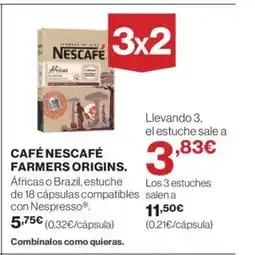 El Corte Inglés Café nescafé farmers origins oferta