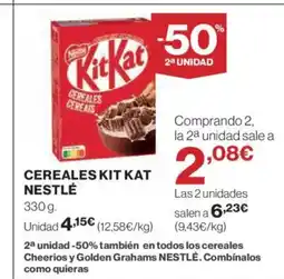 El Corte Inglés Cereales kit kat nestlé oferta