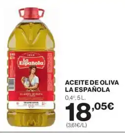 El Corte Inglés LA ESPAÑOLA Aceite de oliva oferta