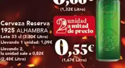Gadis Alhambra - cerveza reserva 1925 oferta
