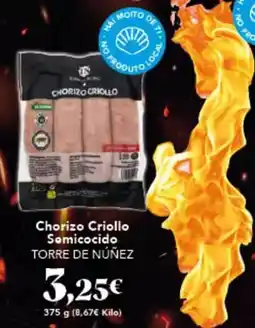 Gadis Torre de núñez - chorizo criollo semicocido oferta