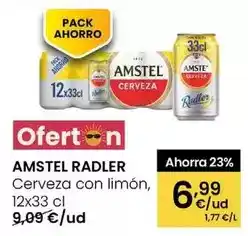 Eroski Amstel - radler cerveza con limon oferta
