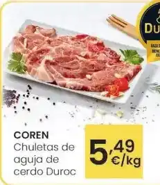 Eroski Coren - chuletas de aguja de cerdo duroc oferta