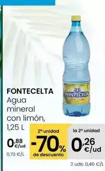 Eroski Fontecelta - agua mineral con limon oferta