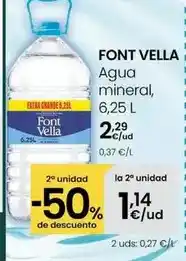 Eroski Font vella - agua mineral oferta