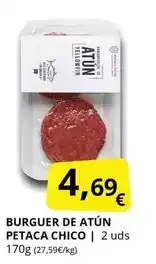 Supermercados MAS Burger de atun petaca chico oferta