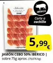 Supermercados MAS Mas - jamón cebo 50% ibérico oferta