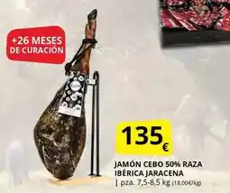 Supermercados MAS Jaracena - jamón cebo 50% raza ibérica oferta