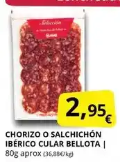 Supermercados MAS Bellota - chorizo o salchichon iberico cular oferta