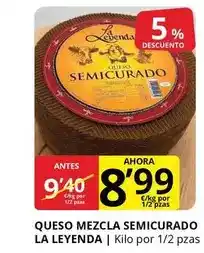 Supermercados MAS Leyenda - queso mezcla semicurado oferta