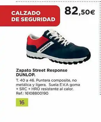 BriCor Zapato Street Response Dunlop oferta