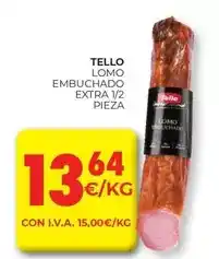 CashDiplo Tello - lomo embuchado extra 1/2 pieza oferta